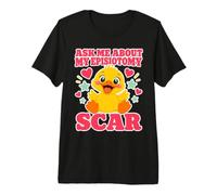 Pregúntame sobre mi Divertido Pato Lindo Intercambio de Aeropuerto Camiseta Premium