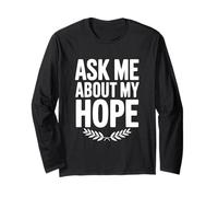 Pregúntame sobre mi Esperanza Cita inspiradora Manga Larga