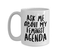 Pregúntame Sobre Mi Feminista Taza Cerámica Taza De Café Con Asa Tazas 330Ml Para Café Té Leche