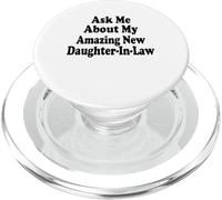 Pregúntame sobre mi increíble Nueva nuera Boda Matrimonio PopSockets PopGrip para MagSafe