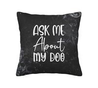 Pregúntame sobre Mi Perro Fundas Cojines Lavables Funda De Almohada Transpirable Funda De Cojín para Coche Sala De Estar Sofá 45X45Cm