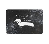 Pregúntame sobre Mi Perro Salchicha Felpudos Entrada Resistente Alfombrilla De Baño Antideslizante Felpudo De Entrada para Inodoro Interior Cocina 40X60Cm