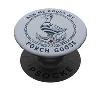 Pregúntame sobre mi Porche Ganso Humor náutico PopSockets PopGrip Adhesivo