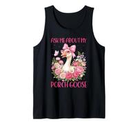 Pregúntame sobre mi Porche Ganso Jardinería Divertido Amante del Ganso Camiseta sin Mangas