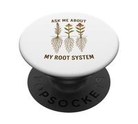 Pregúntame sobre mi sistema radicular Maestro de plantas nativas Naturalista PopSockets PopGrip Adhesivo