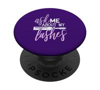 Pregúntame sobre mis pestañas Belleza Maquillaje Cita PopSockets PopGrip Adhesivo