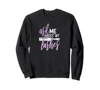 Pregúntame sobre mis pestañas Belleza Maquillaje Cita Sudadera