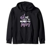 Pregúntame sobre mis pestañas Belleza Maquillaje Cita Sudadera con Capucha