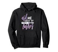 Pregúntame sobre mis pestañas Belleza Maquillaje Cita Sudadera con Capucha