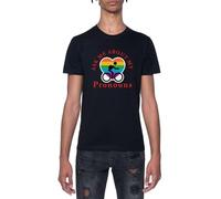 Pregúntame sobre Mis Pronombres Camiseta Negro para Hombre De Manga Corta con Cuello Redondo