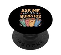 Pregúntame sobre Nuestro Dicho Divertido de Burritos PopSockets PopGrip Adhesivo