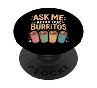 Pregúntame sobre Nuestro Dicho Divertido de Burritos PopSockets PopGrip Adhesivo