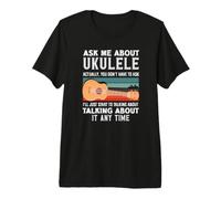 Pregúntame sobre Ukelele It Any Time Retro Vintage Camiseta Premium