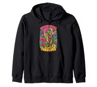 Prehistórico Pero hazlo Fabuloso Dino Diva Retro Floral Trex Sudadera con Capucha