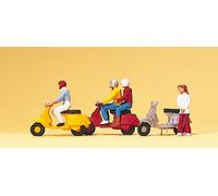 Preiser 10128 Scooter Conductor Vespa, H0