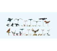 Preiser 10169 Figuras Pintadas Palomas, Gaviotas, Cuervos y Rapaces H0 1:87