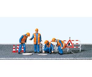 Preiser 10445 Obrero De Canal H0 Pintado Figuras, Accesorio De Escala 1:87