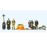 Preiser 10519 Funeral, Ministro Evangélico, Invitados De Duelo, H0
