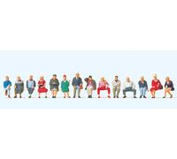 Preiser 10524 Viajero Sentado, 14 Figuras, H0