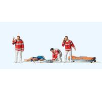 Preiser 10543 Socorrista, Herido En Manta, H0