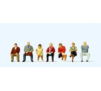 Preiser 10723 Figuras Sentados Viajantes H0 Accesorio, Nuevo