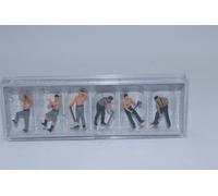 Preiser 10813 Trabajadores Construcción Vía Época II/III, 6 Figuras H0, 1:87
