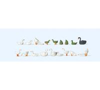 Preiser 14167 Figuras Ente Ganso Cisne Juego de Accesorios HO H0 16,5 mm NUEVO