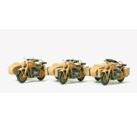 Preiser 16563 Moto Zündapp Ks 750 , Dr 1939-45, 3 Piezas, Kit Construcción, H0