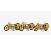Preiser 16572 Motocicleta BMW R 12, 3 Piezas, DR 1939-45, Kit, Sin Pintar, H0