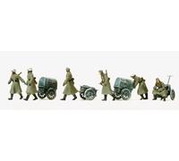 Preiser 16592 - Infantería Alemana 1939-1945 Riflemen/Carts Invierno (6) Kit -T