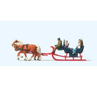 Preiser 30420 Figuras de Navidad en trineo, H0 1:87 Multicolor, Pintadas