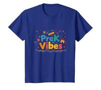 PreK Vibes, Divertido y Colorido, para niños listos para el jardín de Infantes Camiseta, Niños, Azul Real, 12 años