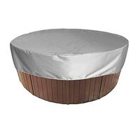 PRELGOSP Cubierta SPA, Cubiertas para Jacuzzi Redondo, Tapa Jacuzzi Exterior contra El Viento y Los Rayos UV para Gatos Perros Mascotas NiñOs Interior Al Aire Libre,Plata,190 * 90cm