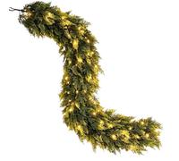 Prelit Christmas Garland | LED Prelit Realistic Artificial Cedar | Indoor