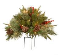 Prelit - Relleno de urna de Navidad con luces LED blancas y múltiples modos de iluminación, diseñado para patio, porche y exhibiciones de jardín (8 modos de luces)