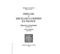 Prélude Au Siècle Des Lumières En France : Répertoire Chronologique De