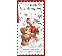 Prelude Tarjeta de Navidad para nieta ~ To A Lovely Granddaughter At Christmas Wishes Just For You ~ Tarjeta de felicitación de 23 cm x 14 cm (código 42588)
