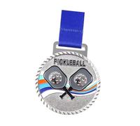 Premiación de Zinc Trofeo Deportivo Decorativo Lanyard para Uso Práctico Símbolo de en Adecuada para Fiestas Infantiles Premi, Plateado