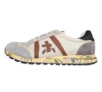 PREMIATA Lucy 8189 Marfil Zapatos de Hombre de Tela, Ante y Cuero, Marfil Marrón Negro, 43 EU