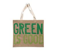 Premier Bistrò Green Is Good Shopping Bag, Tela, Natural, 15 x 40 x 35 cm