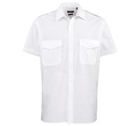 Premier Camisa lisa de manga corta de caballero/hombre Diseño piloto (RW1086)