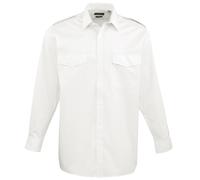 Premier - Camisa lisa de manga larga de caballero/hombre Diseño piloto - Trabaj