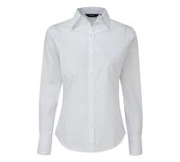 Premier Camisa lisa de popelín de manga larga para mujer (RW1090) UTRW1090_1
