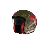 Premier Casco Abierto Vintage,Pin UP Military BM,XL