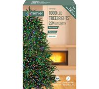 Premier Decorations JNS_447210-1000 Luces LED multiacción para árbol de Navidad, Multicolor, Temporizador de 25 m