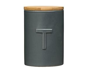 Premier Fenwick-Recipiente para té, Color Gris Oscuro, Cerámica, 10 x 10 x 15 cm