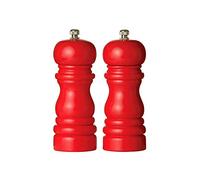 Premier Housewares 1103901 - Juego de molinillos de Sal y Pimienta, 14,2 cm, Color Rojo Brillante