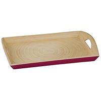 Premier Housewares 1104382 Kyoto - Bandeja para servir (bambú, frambuesa, 30 x 45 x 7 cm)