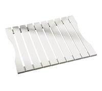 Premier Housewares 1600961 - Alfombra de baño de Madera, 49 x 40 cm, Color Blanco
