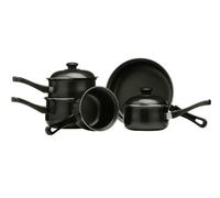 Premier Housewares Batería de Cocina, Acero de Carbono, Negro, Centimeters, 5